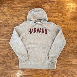 Nike Harvard University Gray Pullover Hoodie Sweatshirt Medium